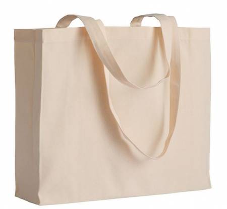 0017217112 Τσάντα αγοράς βαμβακερή με πιέτα