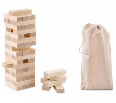 MO9574 Wooden toppling tower